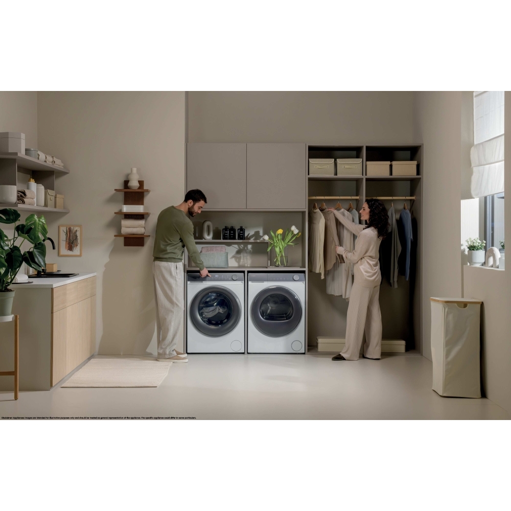 Haier HW100-B14367U-UK Washing Machine, 10kg, 1400 Spin, White, A Rated