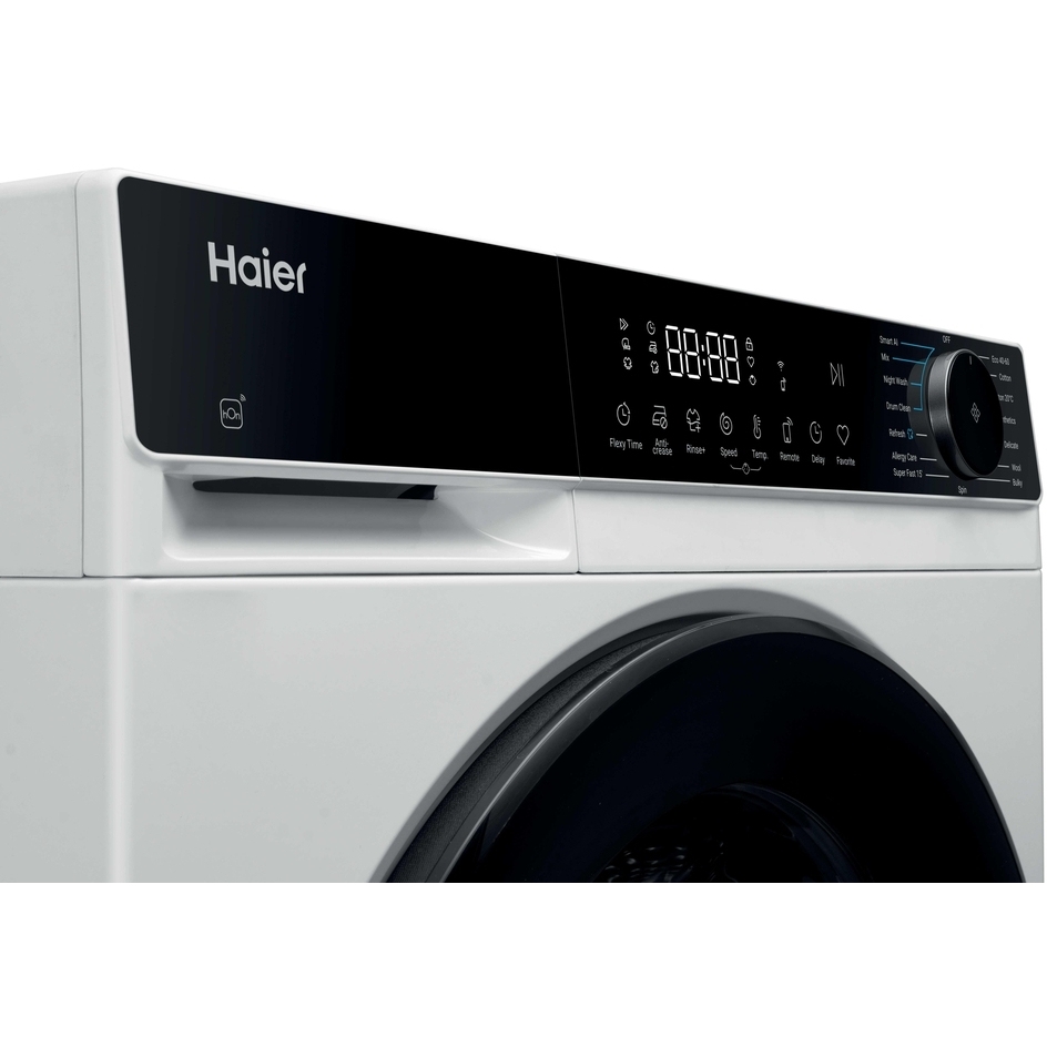 Haier HW120-BP14357UUK Washing Machine, 12kg, 1400 Spin, White, A Rated