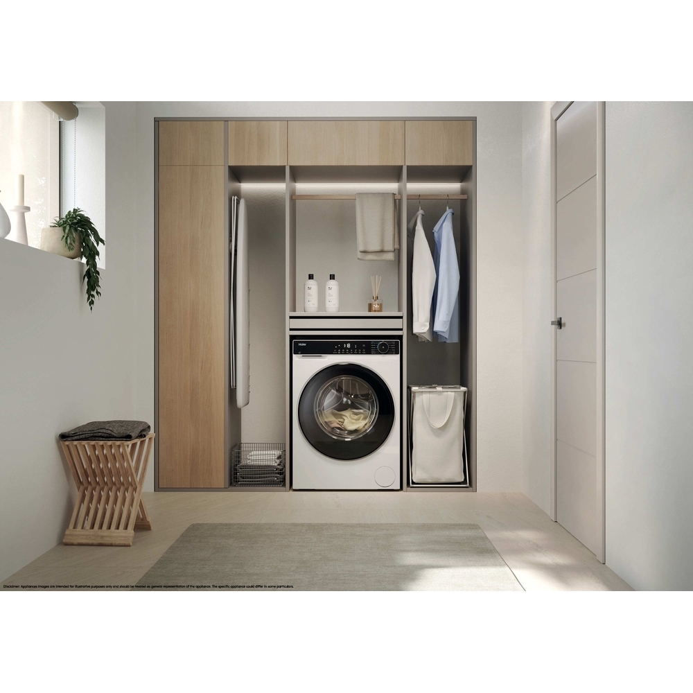 Haier HW120-BP14357UUK Washing Machine, 12kg, 1400 Spin, White, A Rated