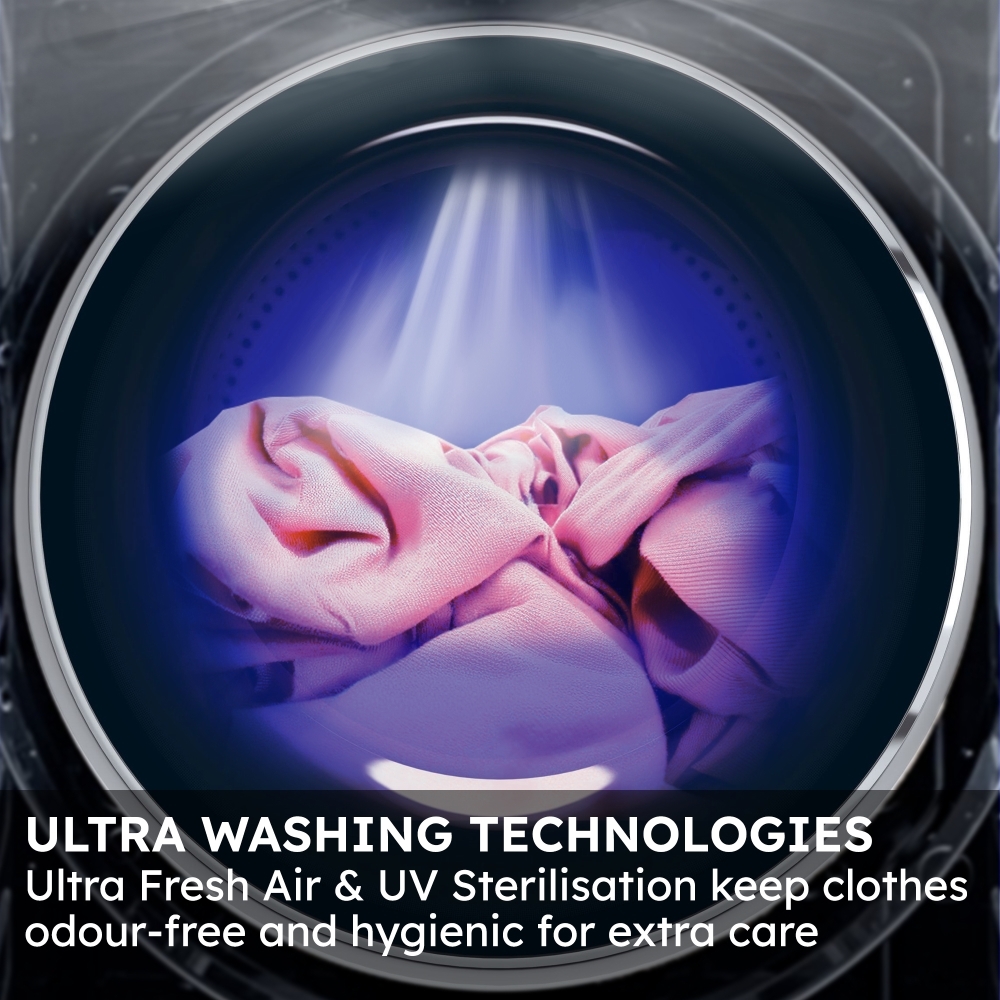 Haier CLC108-GNU1-UK Washer Dryer, 10kg/8kg, 1400 Spin, Grey, A Rated