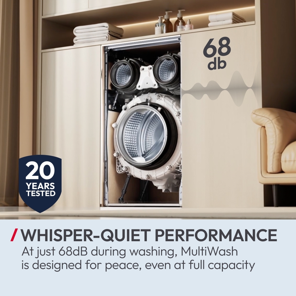 Hoover HMQD 410CBL9-80 Washing Machine, 10kg, 1400 Spin, White, A Rated