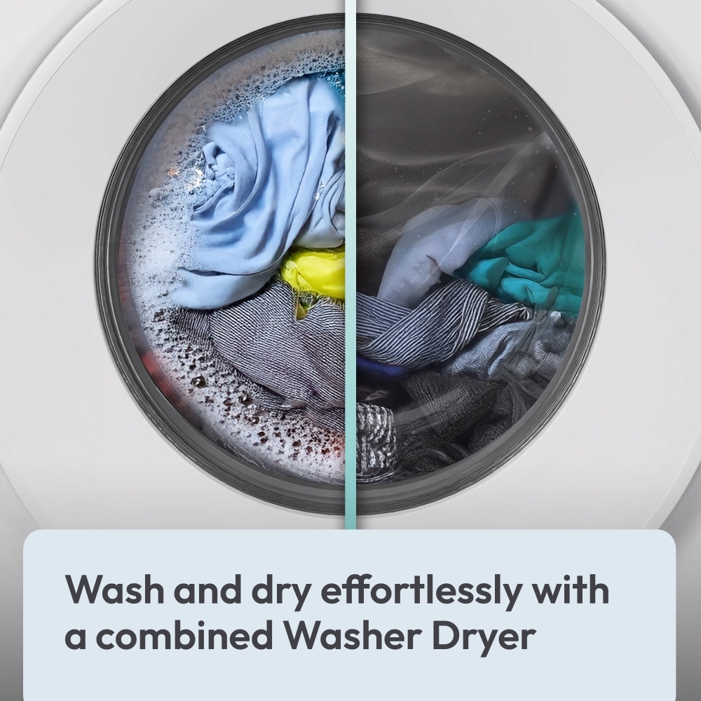 Candy EWY 485SB8-80 Washer Dryer, 8kg/5kg, 1400 Spin, White, D Rated