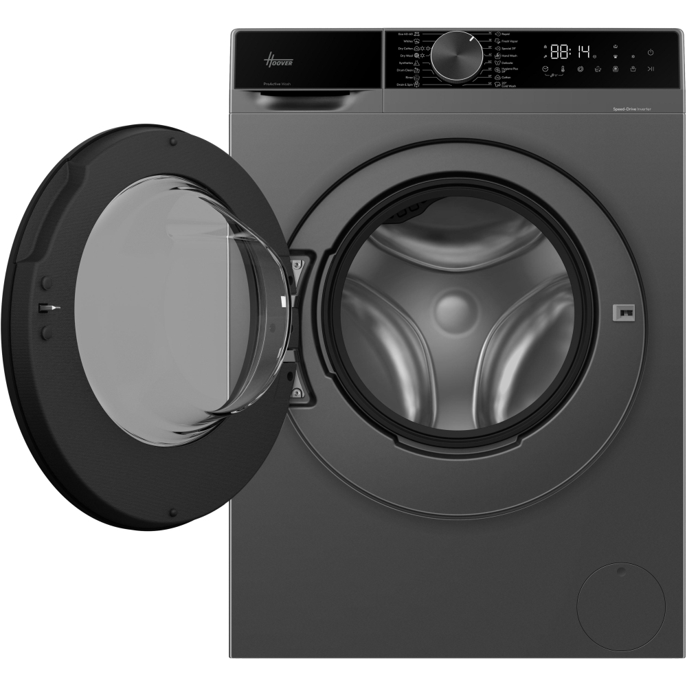 Hoover HGWD 4106B9GC-80 Washer Dryer, 10kg/6kg, 1400 Spin, Grey, D Rated