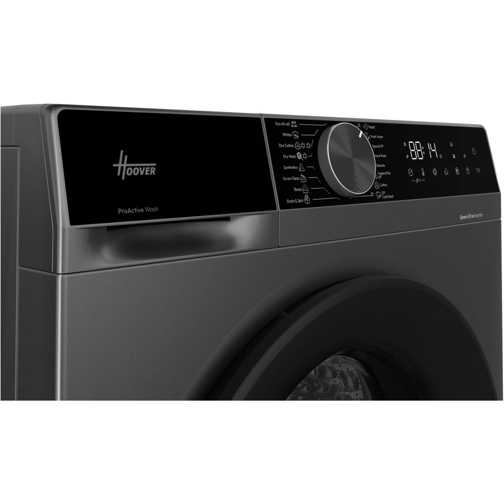 Hoover HGWD 4106B9GC-80 Washer Dryer, 10kg/6kg, 1400 Spin, Grey, D Rated