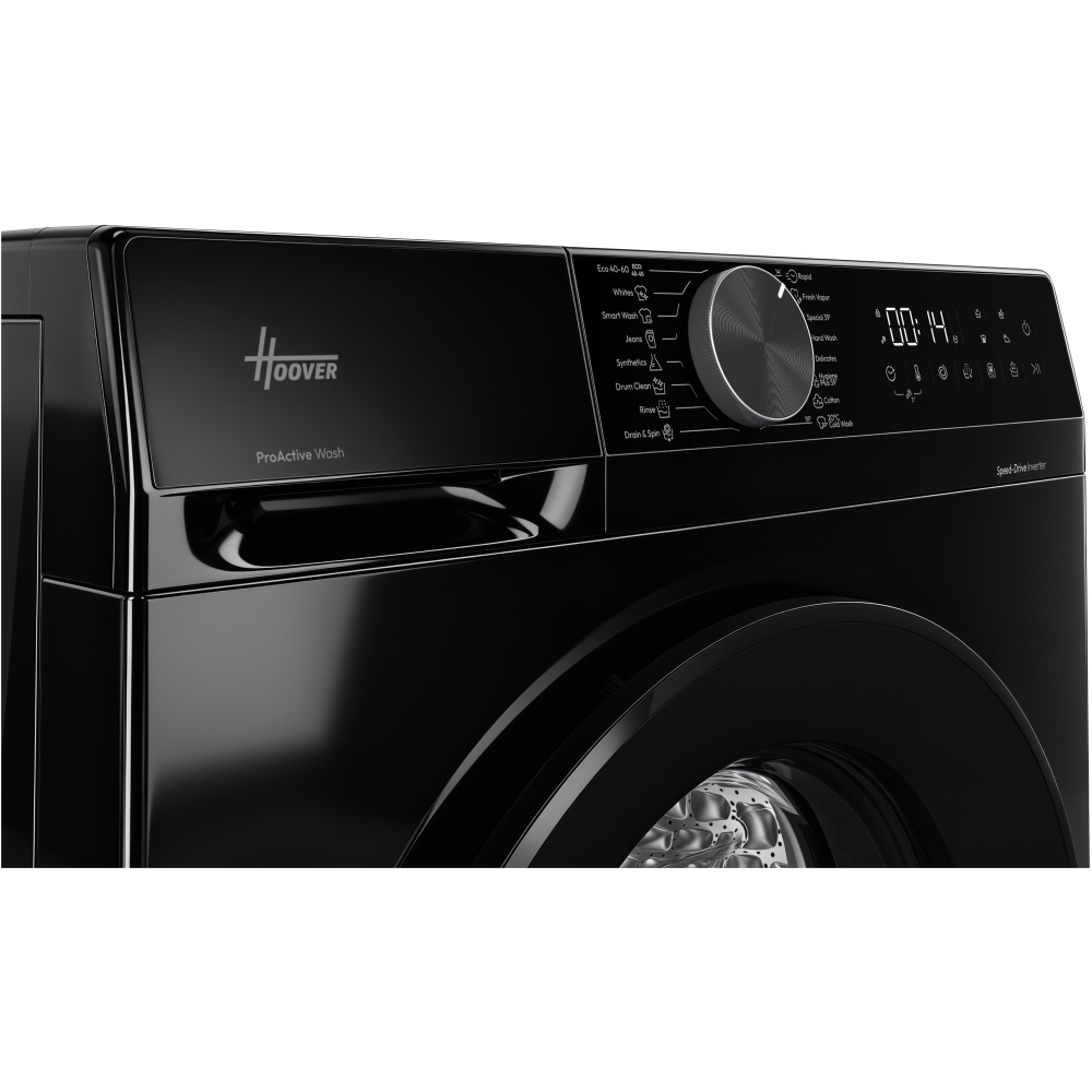 Hoover HGD 48SB8BC-80 Washing Machine, 8kg, 1400 Spin, Black, A Rated