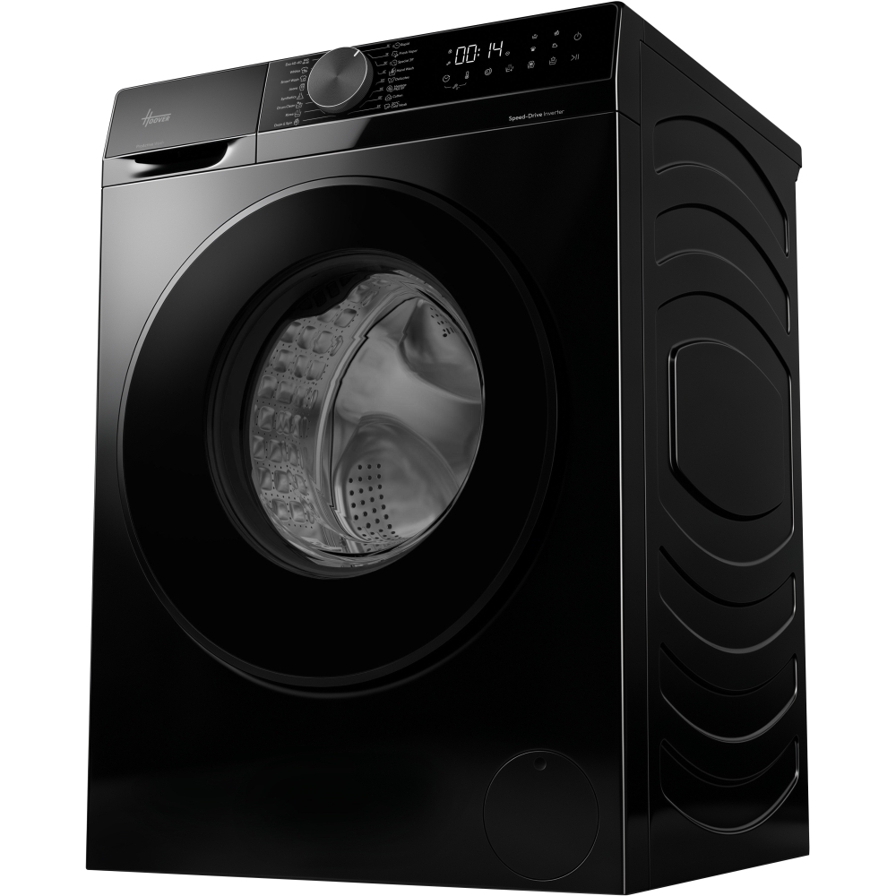 Hoover HGD 48SB8BC-80 Washing Machine, 8kg, 1400 Spin, Black, A Rated