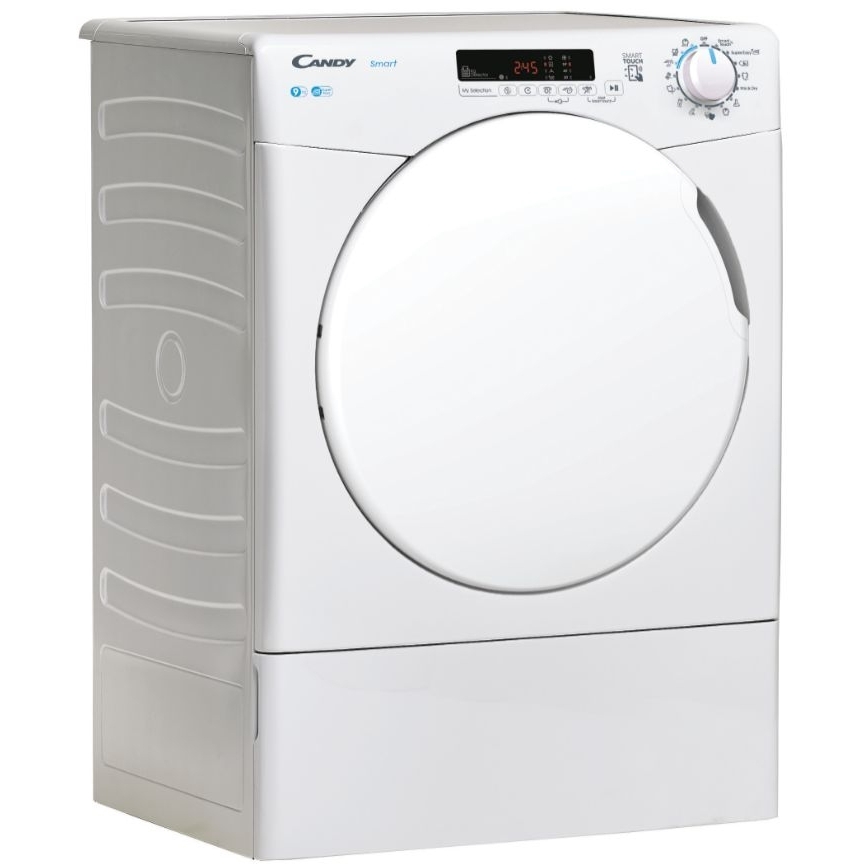 Candy CSE V9DF Vented Tumble Dryer, 9kg, White, C Rated