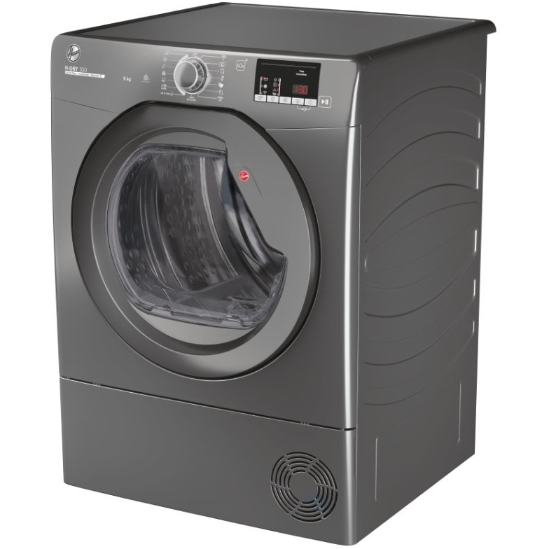 Hoover HLE C9DRGR-80 Condenser Tumble Dryer, 9kg, Grey, B Rated