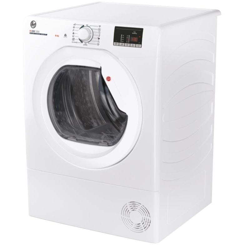 Hoover HLEC8DG Condenser Tumble Dryer, 8kg, White, B Rated