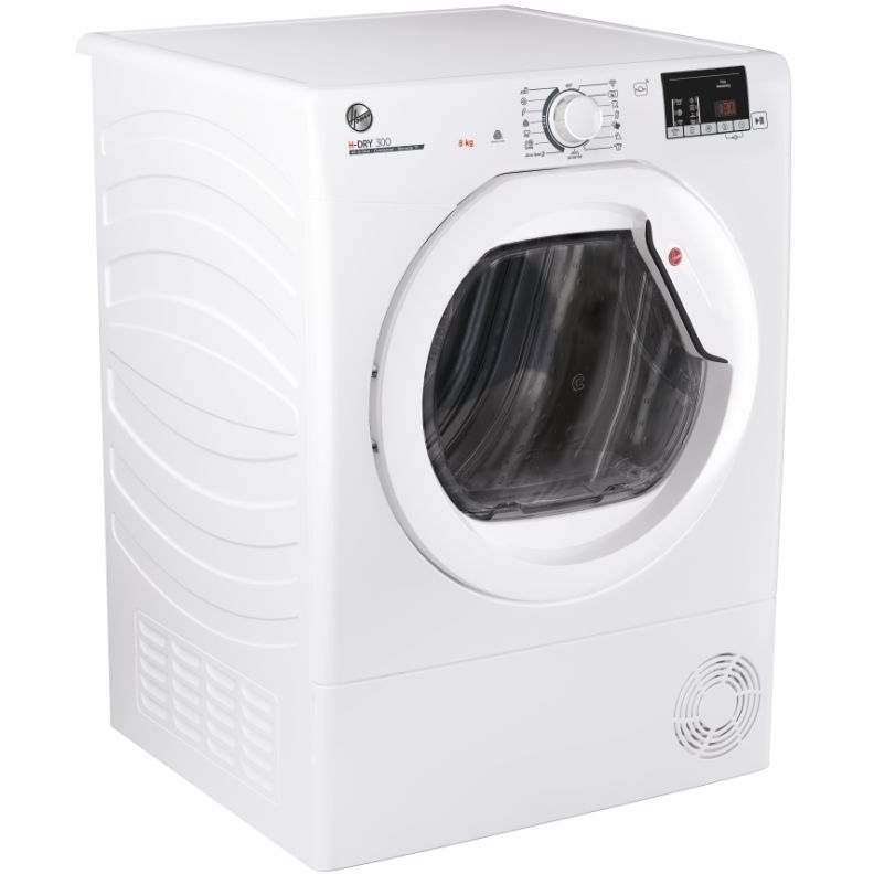 Hoover HLEC8DG Condenser Tumble Dryer, 8kg, White, B Rated