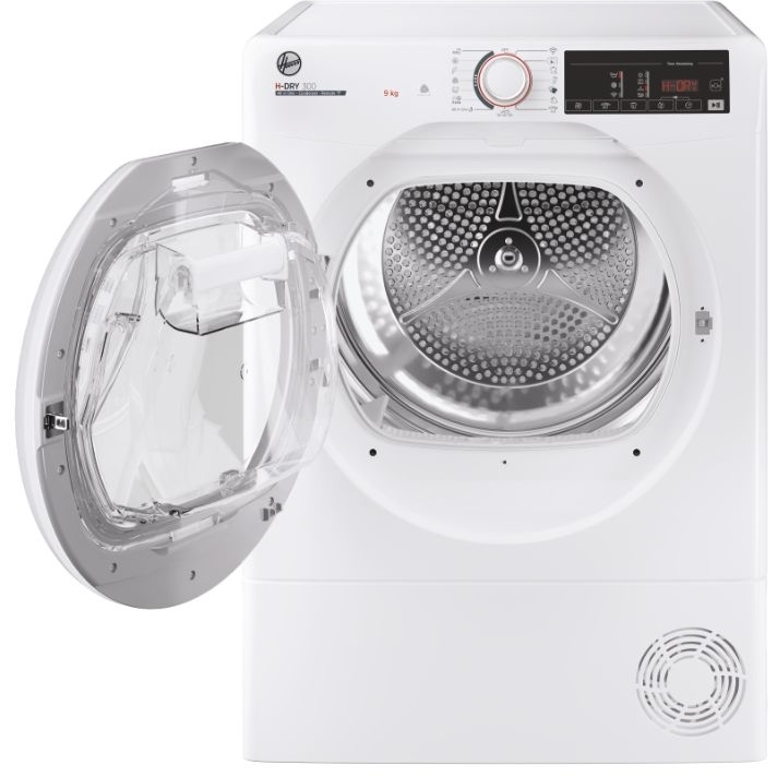 Hoover HLEC9TE Condenser Tumble Dryer, 9kg, White, B Rated