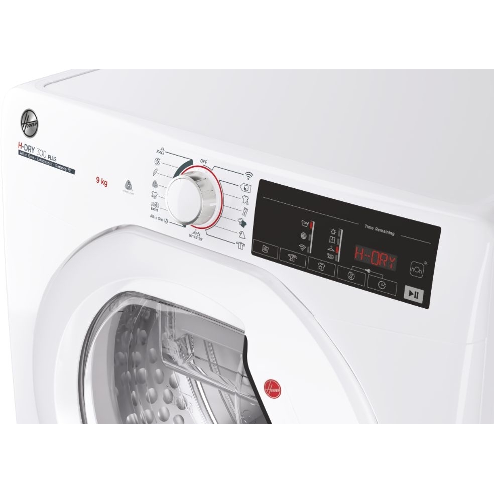 Hoover HLEC9TE Condenser Tumble Dryer, 9kg, White, B Rated