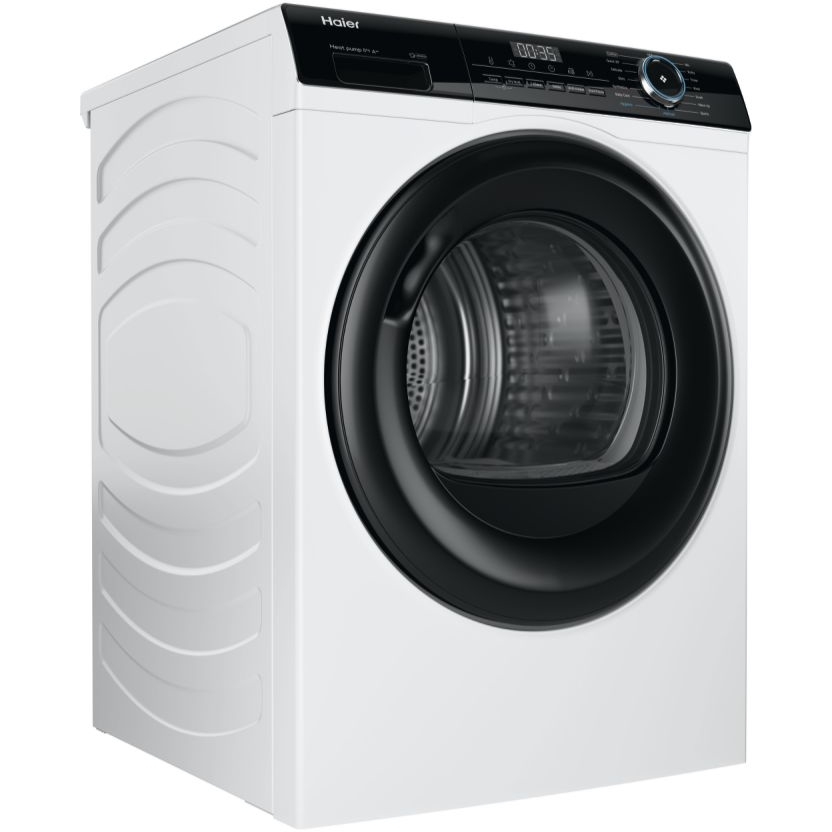 Haier HD80-A2939 Heat Pump Tumble Dryer, 8kg, White, A++ Rated