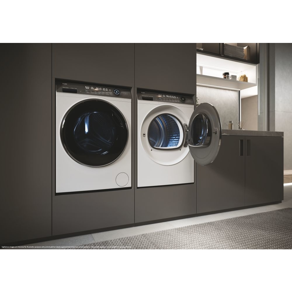 Haier HD90-A3Q979U1-UK Heat Pump Tumble Dryer, 9kg, White, A+++ Rated