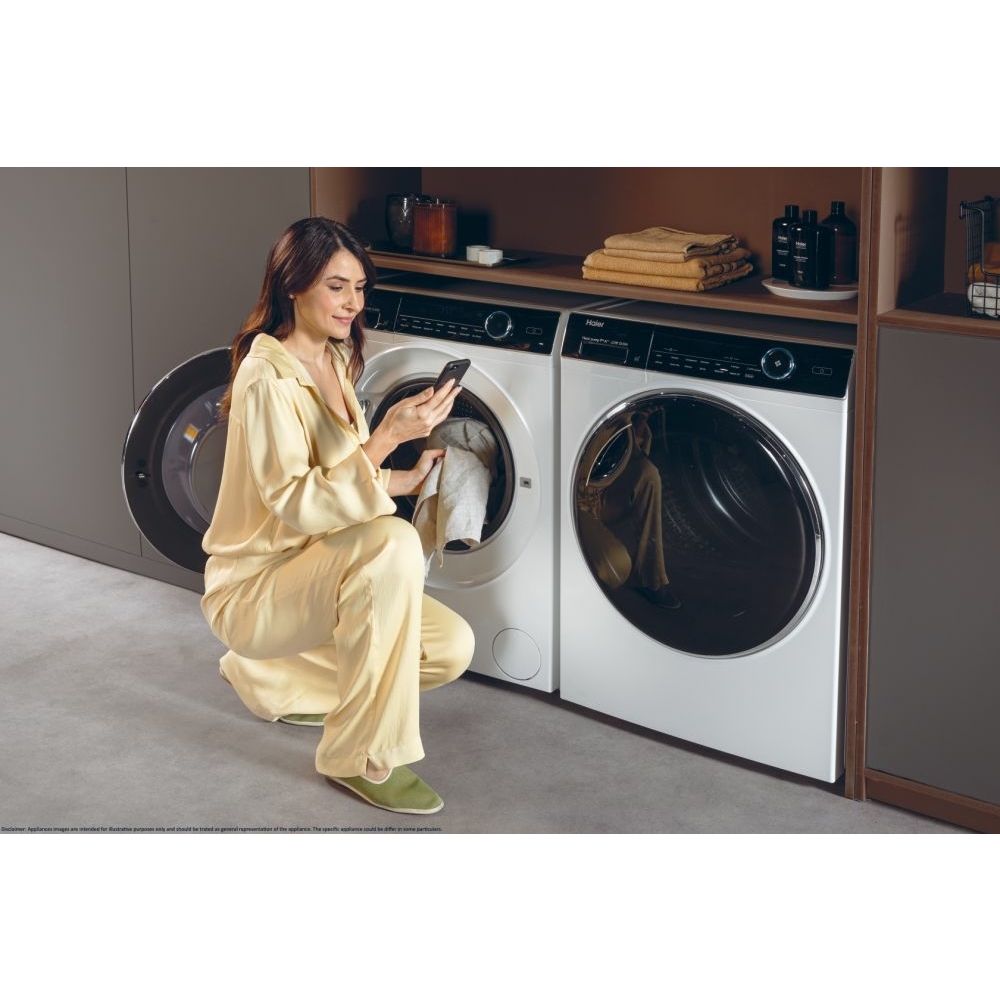 Haier HD90-A3Q979U1-UK Heat Pump Tumble Dryer, 9kg, White, A+++ Rated