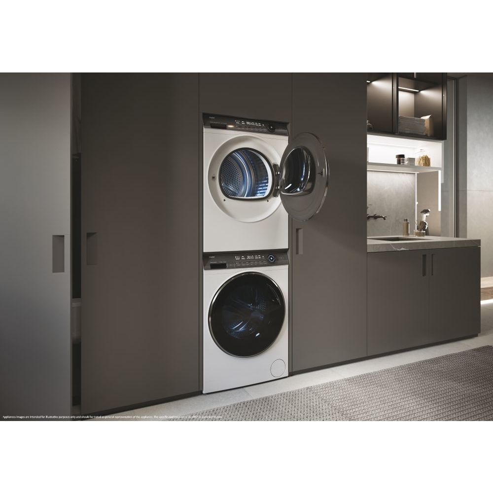 Haier HD90-A3Q979U1-UK Heat Pump Tumble Dryer, 9kg, White, A+++ Rated