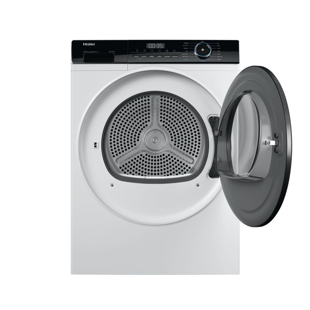 Haier HD90-A2939 I-Pro Series 3 Heat Pump Tumble Dryer, 9kg, White, A++ Rated