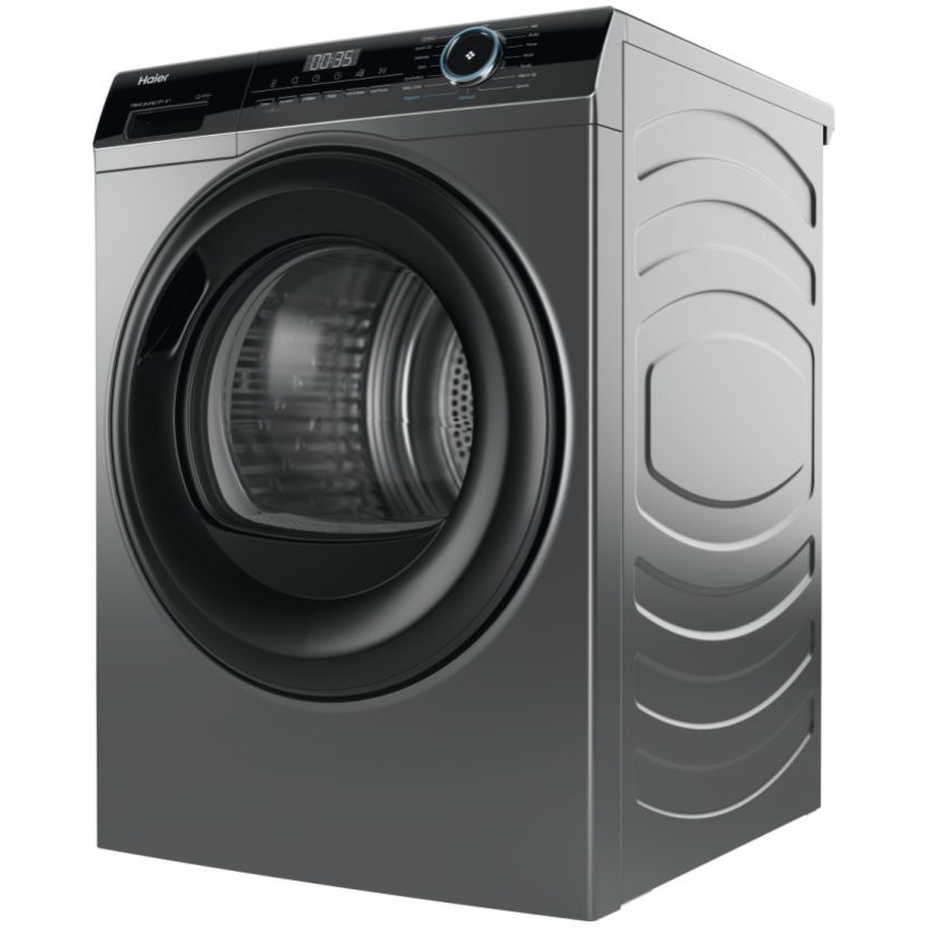 Haier HD100-A2939R Heat Pump Tumble Dryer, 10kg, Grey, A++ Rated