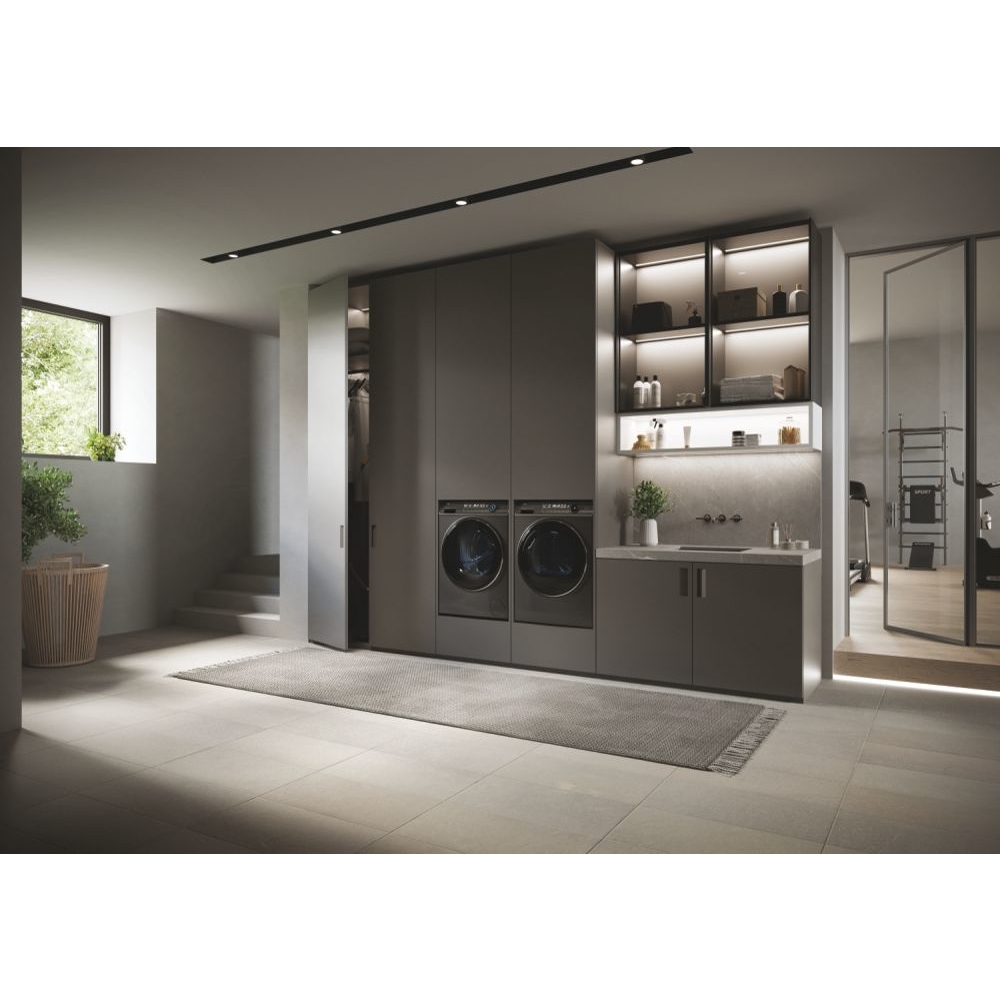 Haier HD90-A3Q979RU1 I-Pro Series 7 Plus Heat Pump Tumble Dryer, 9kg, Grey, A+++ Rated