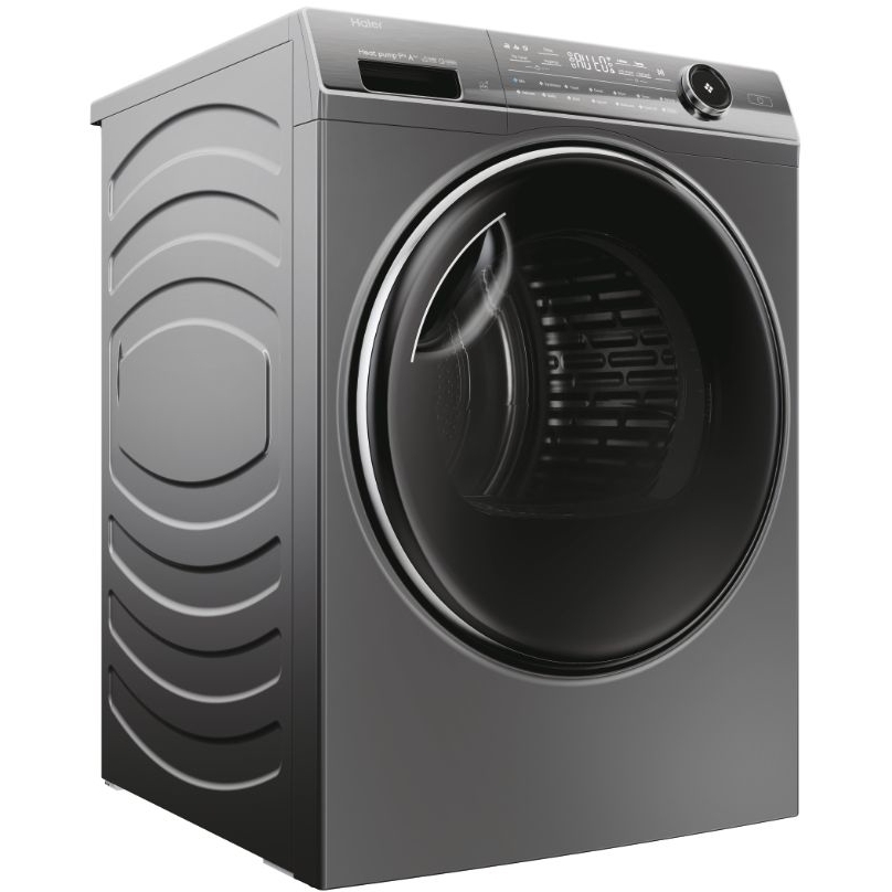 Haier HD90-A3Q979RU1 I-Pro Series 7 Plus Heat Pump Tumble Dryer, 9kg, Grey, A+++ Rated