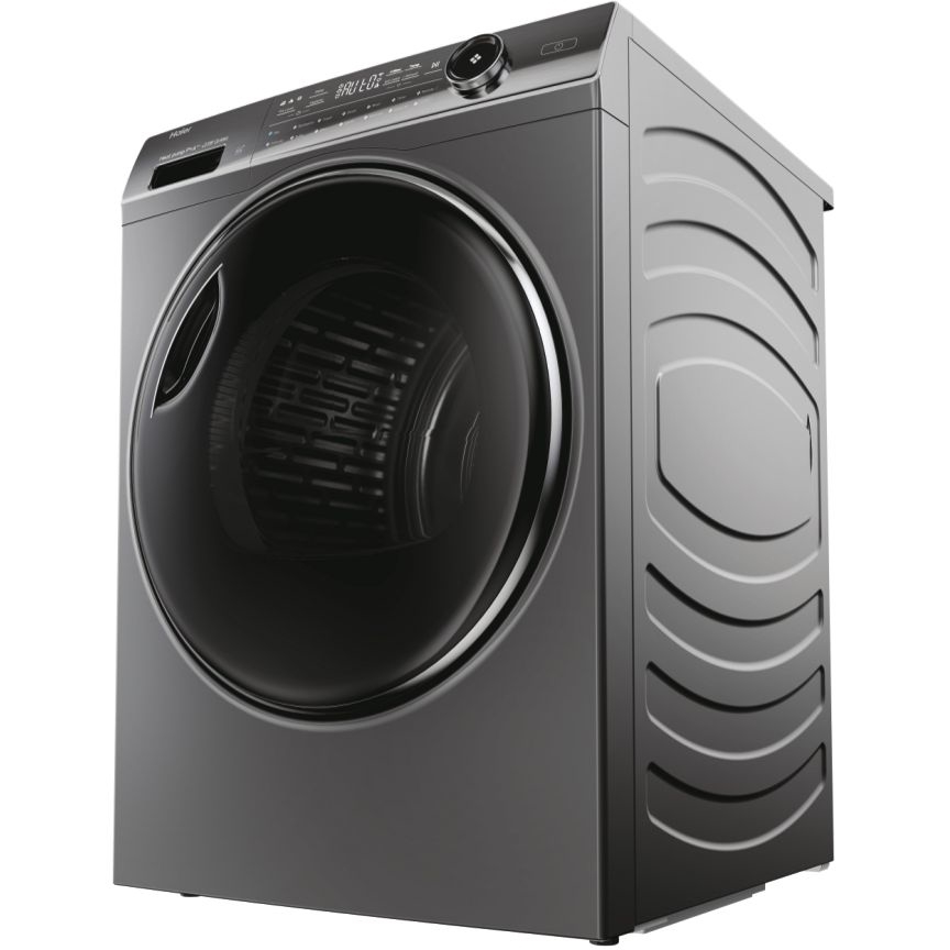 Haier HD90-A3Q979RU1 I-Pro Series 7 Plus Heat Pump Tumble Dryer, 9kg, Grey, A+++ Rated