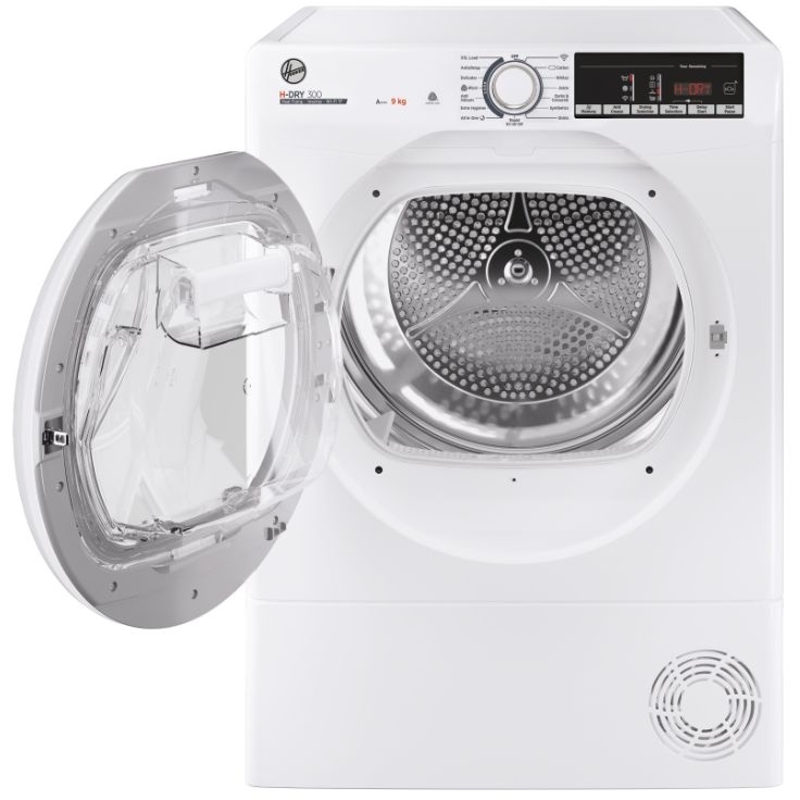 Hoover HLE H9A3TE-80/N Heat Pump Tumble Dryer, 9kg, White, A+++ Rated