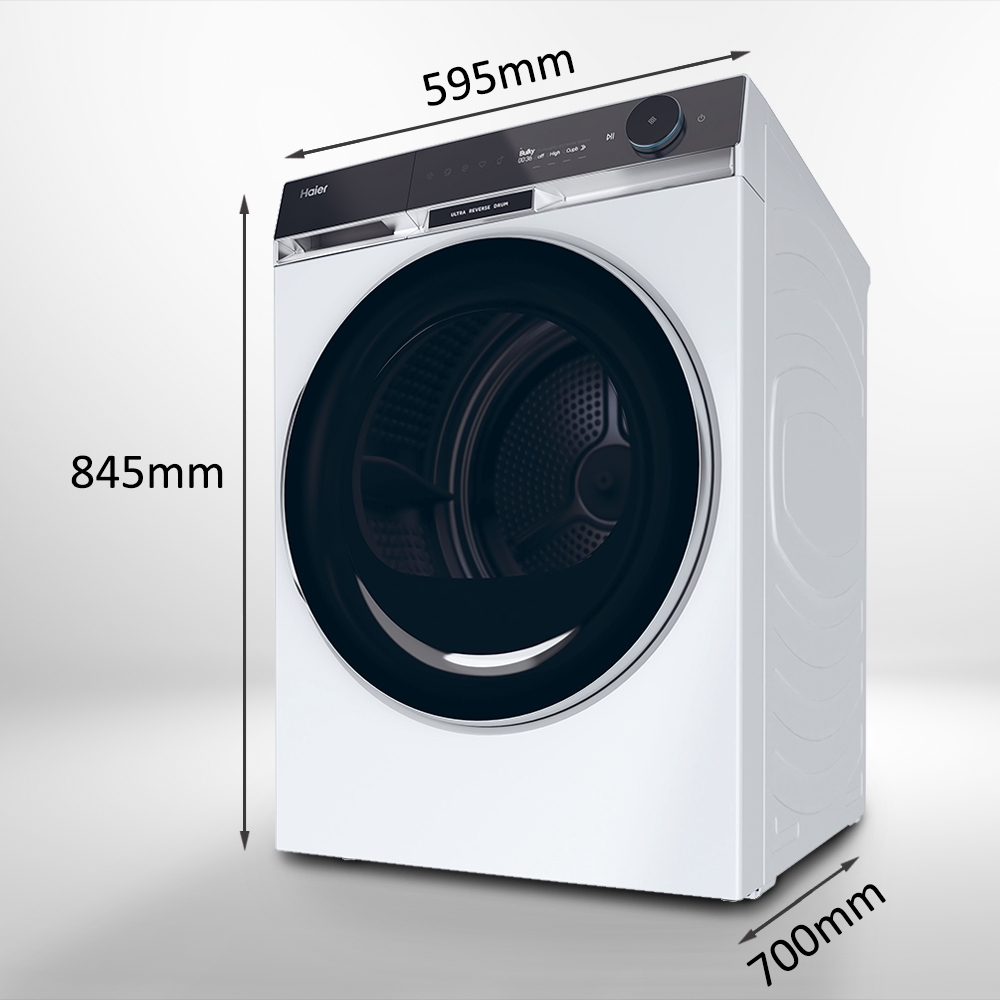 Haier HD90-A3Q397U1 Heat Pump Tumble Dryer, 9kg, White, A+++ Rated