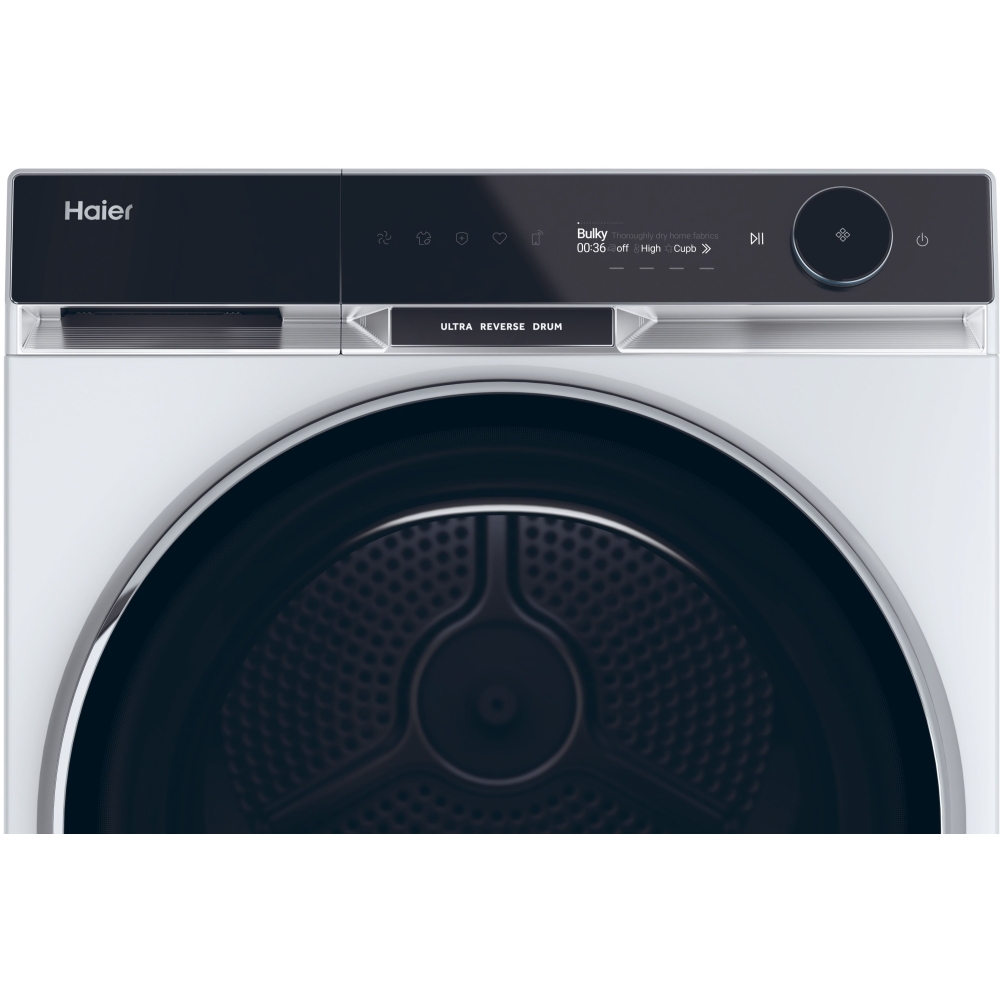 Haier HD90-A3Q397U1 Heat Pump Tumble Dryer, 9kg, White, A+++ Rated