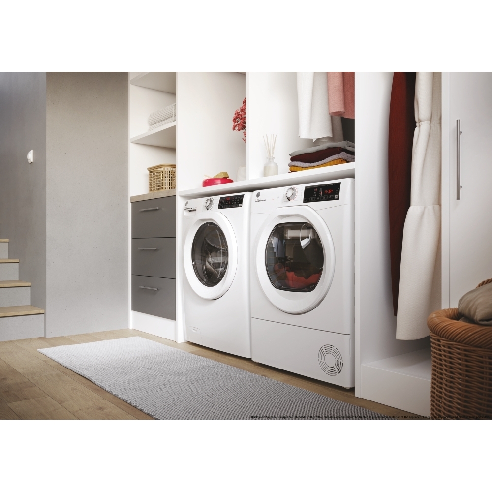 Hoover HRE C9TE-80 Condenser Tumble Dryer, 9kg, White, B Rated