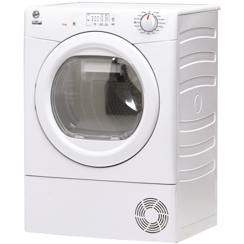 Hoover HLE H8A1LE-80 Heat Pump Tumble Dryer, 8kg, White, A+ Rated