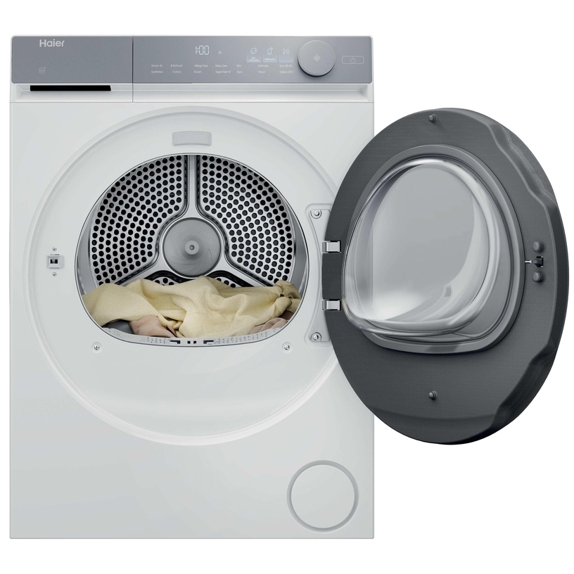 Haier HD90-C367U1-UK Heat Pump Tumble Dryer, 9kg, White, A++ Rated