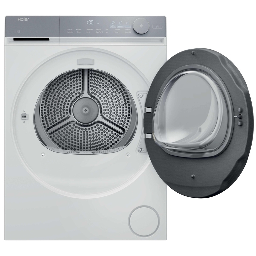 Haier HD90-C367U1-UK Heat Pump Tumble Dryer, 9kg, White, A++ Rated