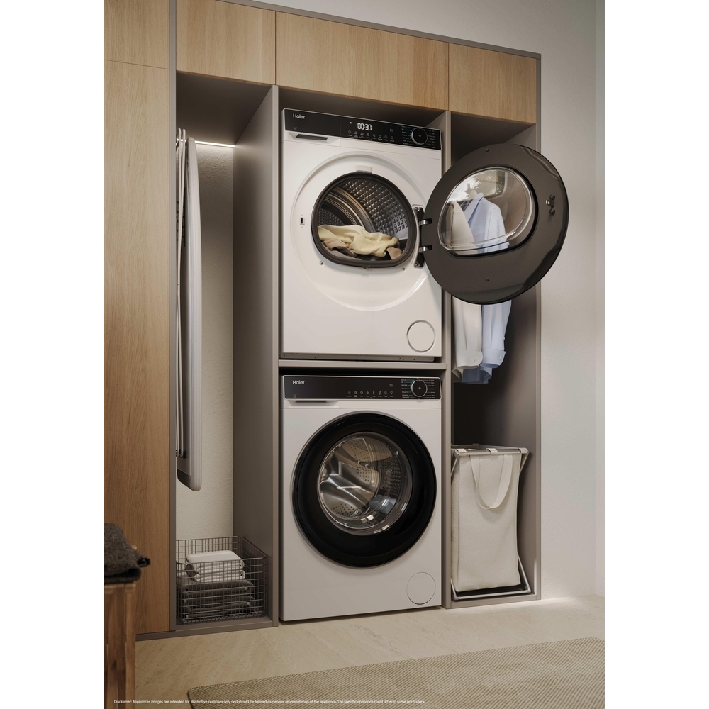 Haier HD120-E357U1-UK Heat Pump Tumble Dryer, 12kg, White, A++ Rated