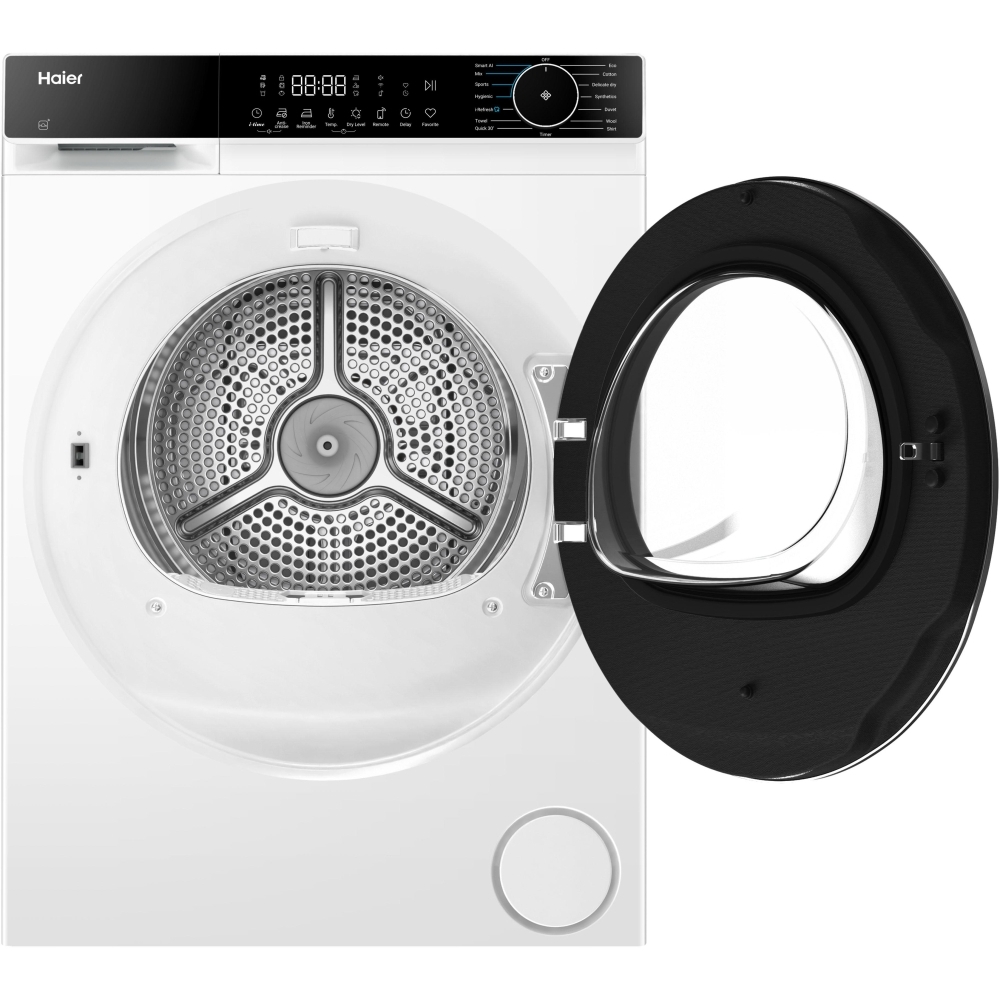 Haier HD90-D357AU1-UK Heat Pump Tumble Dryer, 9kg, White, A++ Rated