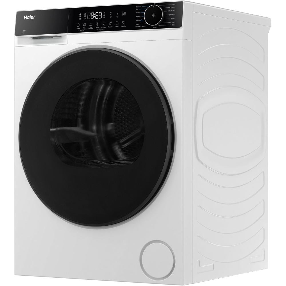 Haier HD90-D357AU1-UK Heat Pump Tumble Dryer, 9kg, White, A++ Rated