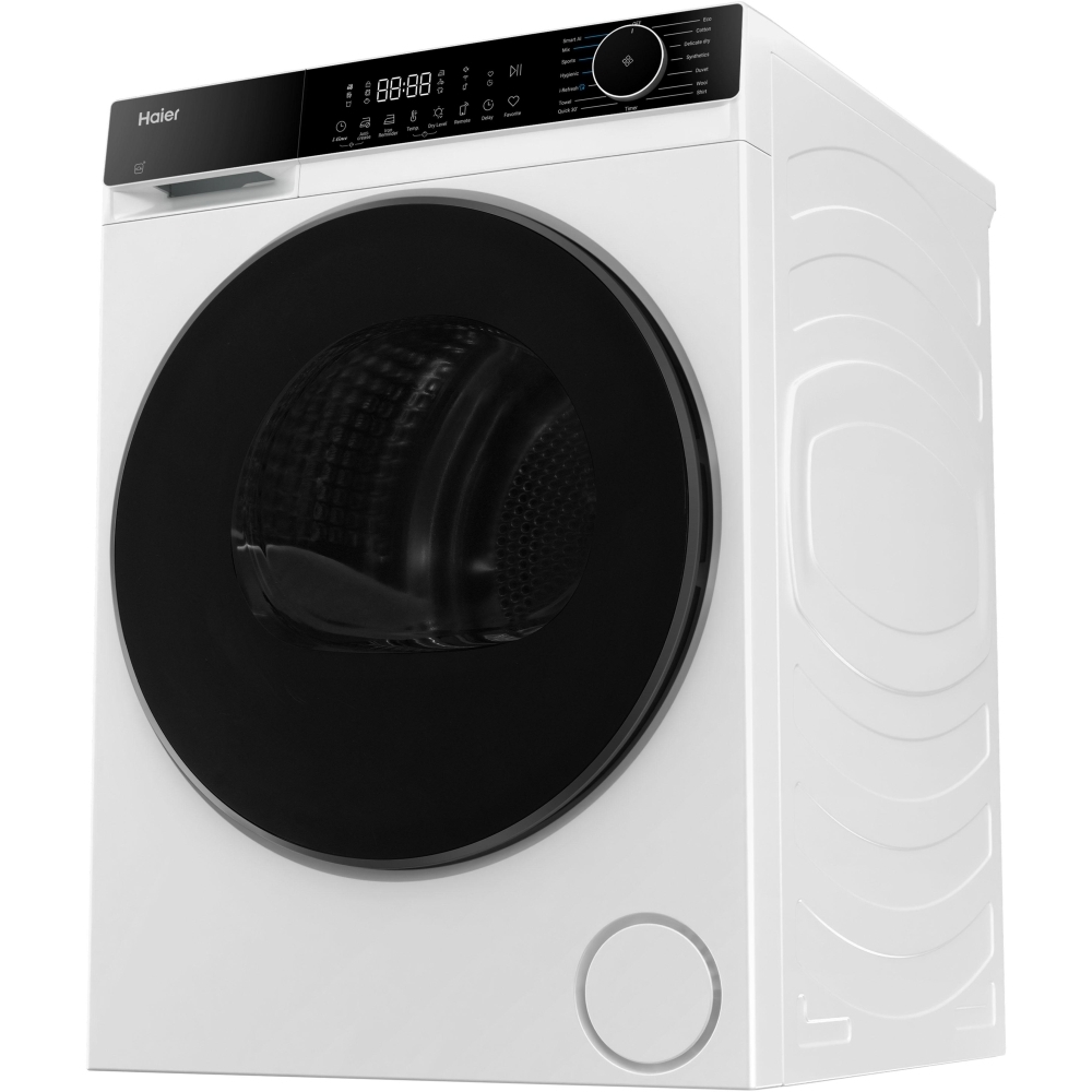 Haier HD90-D357AU1-UK Heat Pump Tumble Dryer, 9kg, White, A++ Rated