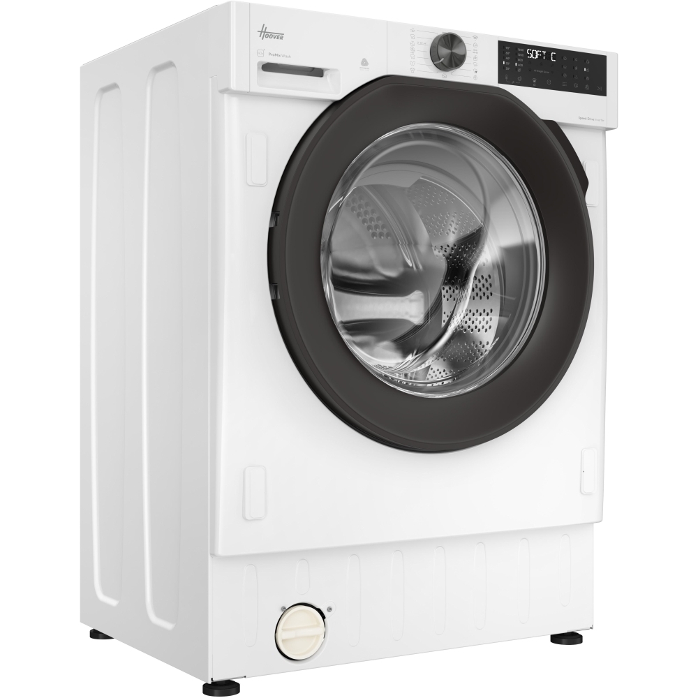 Hoover BH4S696M6DR9-80 Integrated Washer Dryer, 9kg/6kg, 1600 Spin, White, D Rated