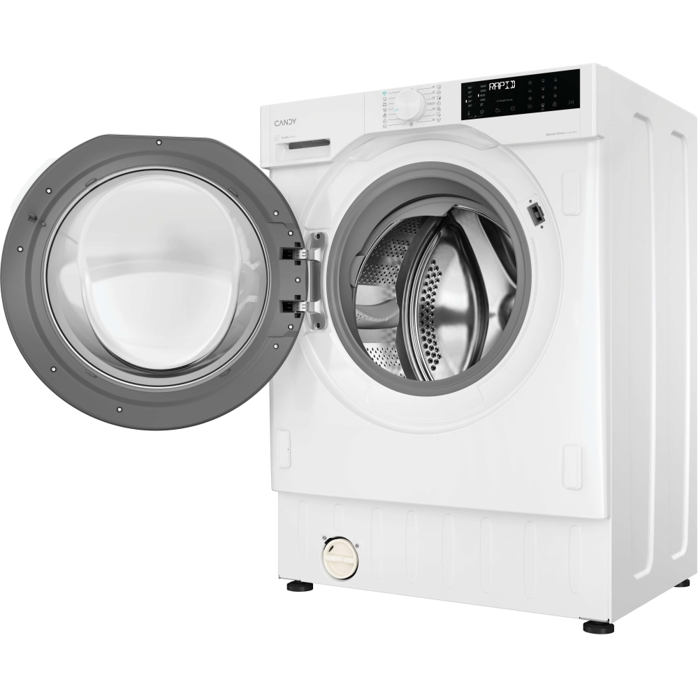 Candy BC4S49M6D8J-80 Integrated Washing Machine, 9kg, 1400 Spin, White, A Rated