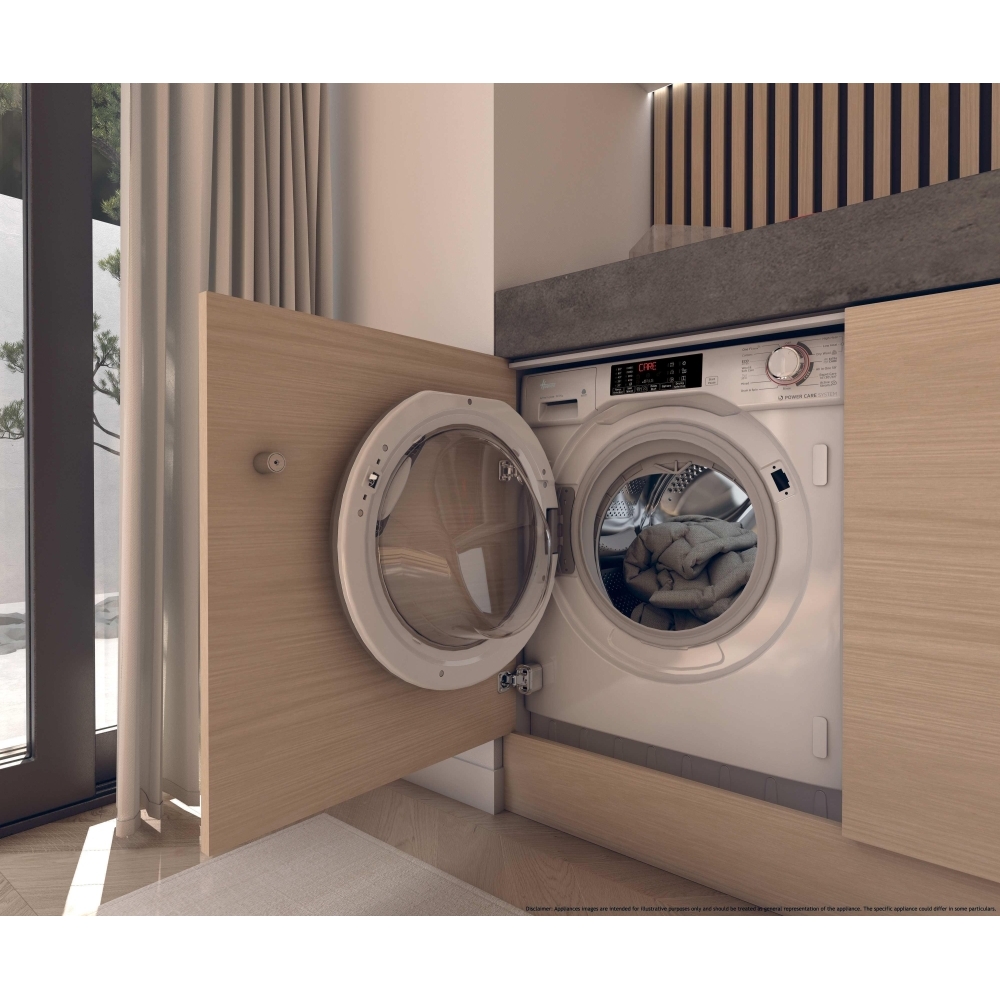 Hoover HBDS 4854DMS5-80 300 Pro Integrated Washer Dryer, 8kg/5kg, 1400 Spin, White, D Rated