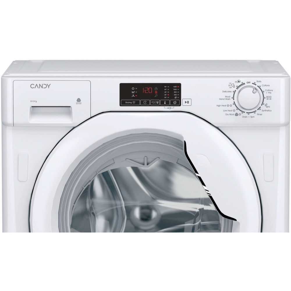 Candy CBD 485D13-80 Integrated Washer Dryer, 8kg/5kg, White, E Rated
