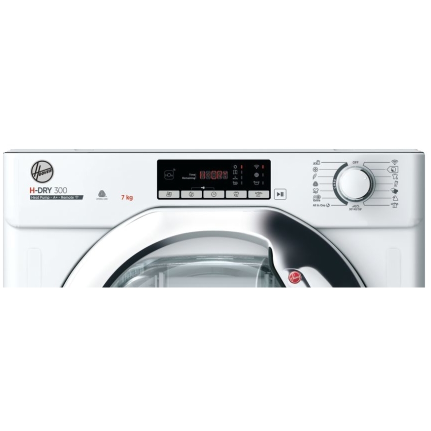 Hoover BATD H7A1TCE-80 Integrated Heat Pump Dryer, 7kg, White, A+ Rated