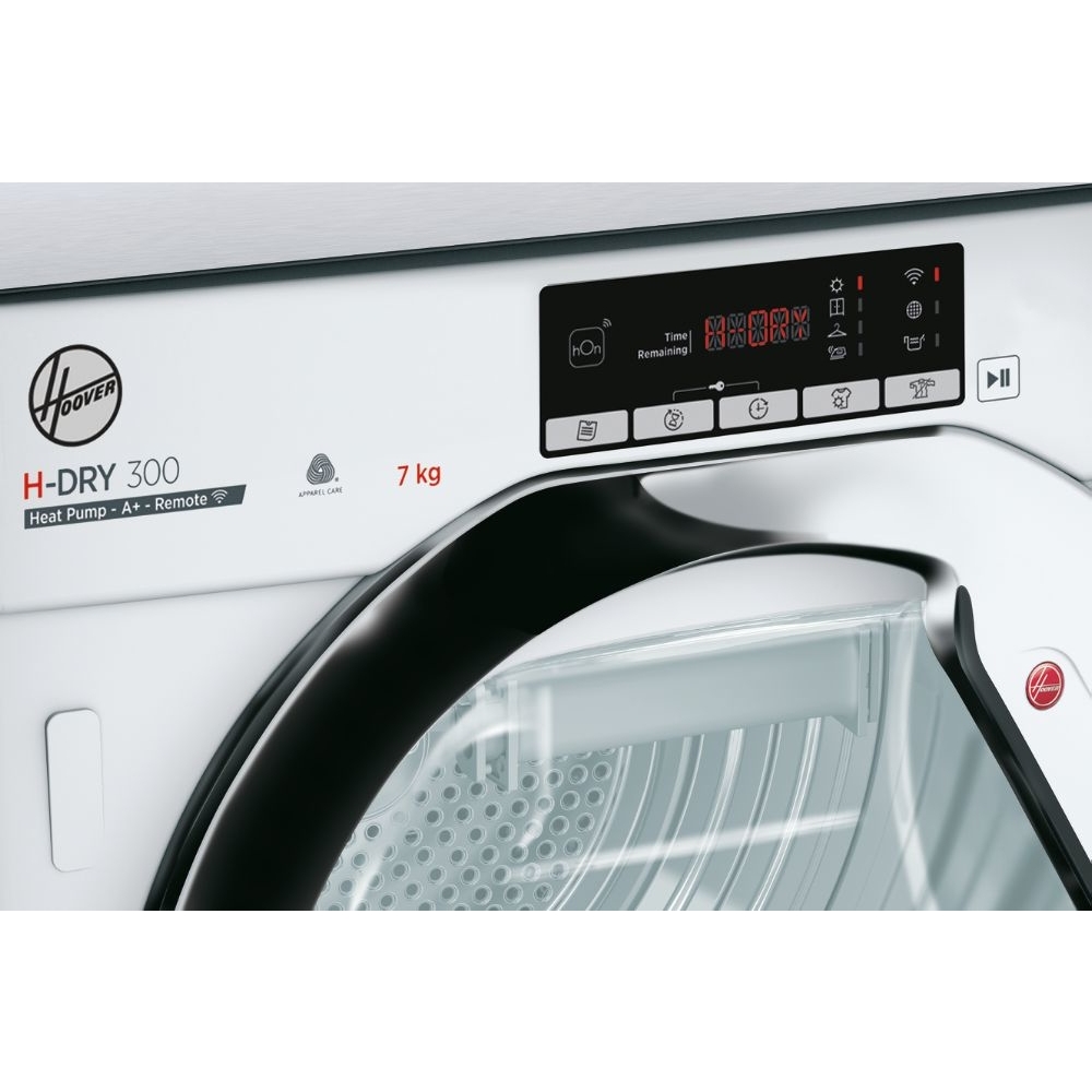 Hoover BATD H7A1TCE-80 Integrated Heat Pump Dryer, 7kg, White, A+ Rated