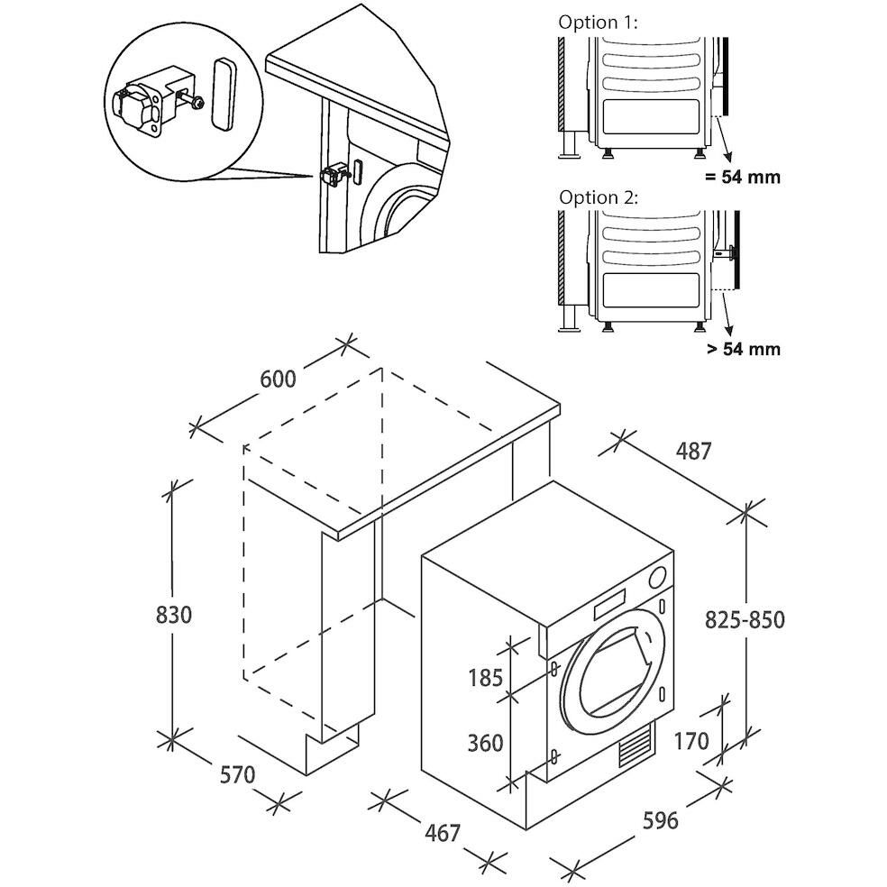 Hoover BATD H7A2TCE-80 Integrated Heat Pump Tumble Dryer, 7kg, White, A++ Rated