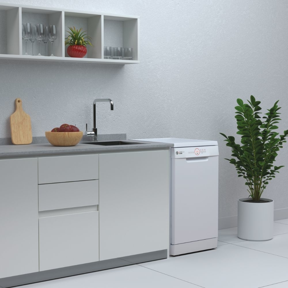 Hoover HDPH 2D1049W Slimline Dishwasher, 10 Place Settings, White, E Rated