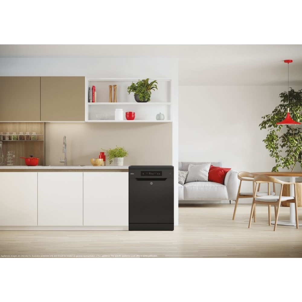 Hoover HF 3C7L0B-80 Dishwasher, 13 Place Settings, Black, C Rated