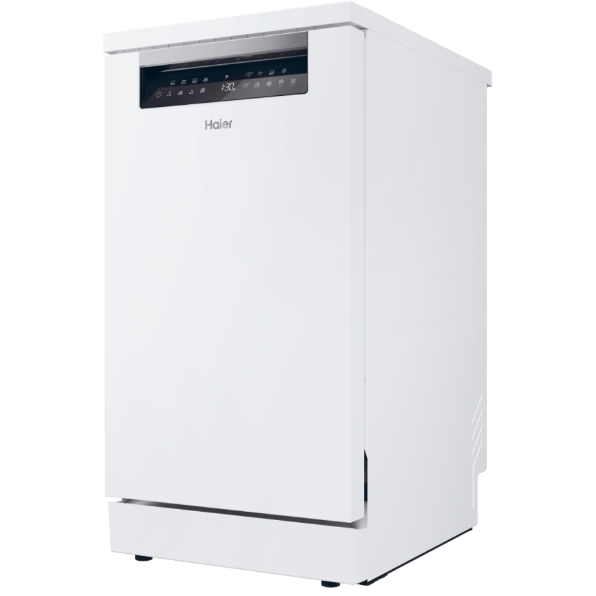 Haier XF1C3TB1FW-80 Slimline Dishwasher, 8 Place Settings, White, C Rated