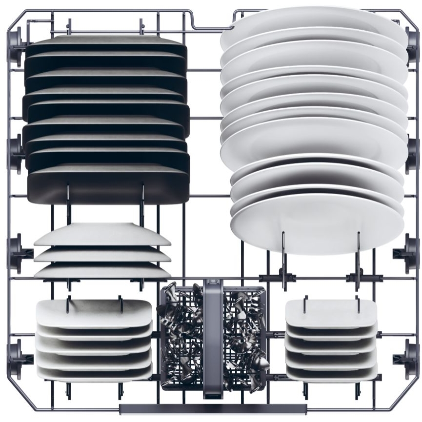 Haier XF 5C4M1X-80 Dishwasher, 15 Place Settings, Stainless Steel, C Rated