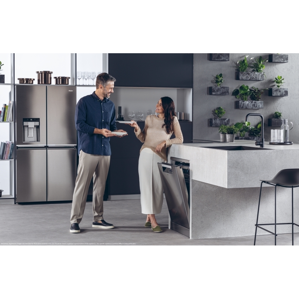 Haier XF 5C4M1X-80 Dishwasher, 15 Place Settings, Stainless Steel, C Rated