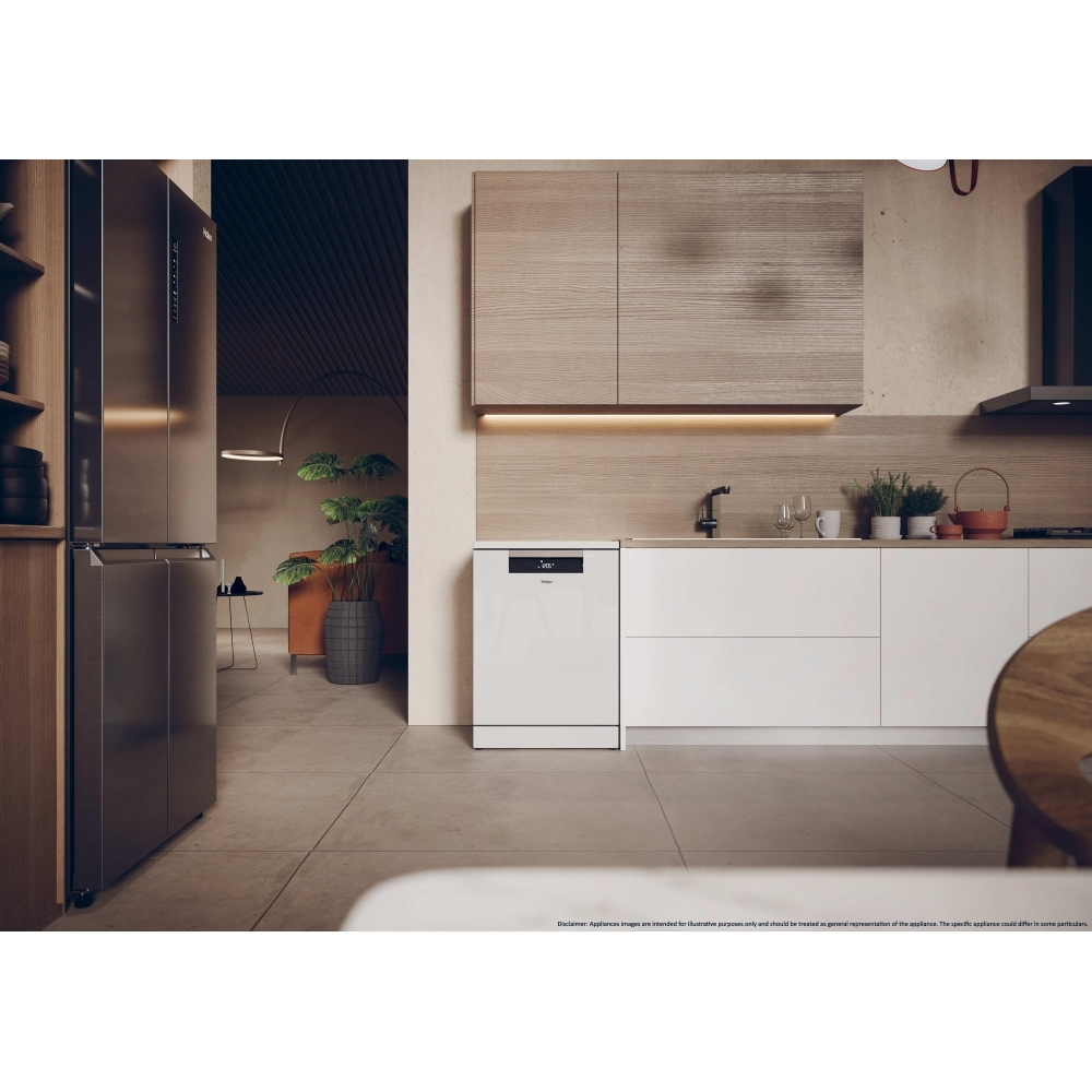 Haier XF 5C7M0W-80 Dishwasher, 15 Place Settings, White, C Rated