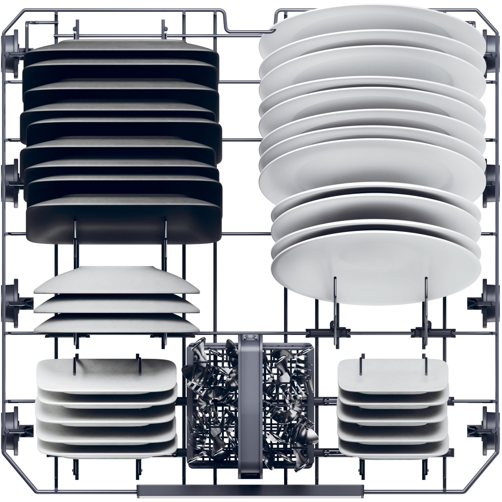 Haier XF 5C7M0W-80 Dishwasher, 15 Place Settings, White, C Rated